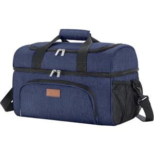 Lifewit Insulated Cooler Bag, 48 Can Large Leakproof Beach Cooler, Lightweight Portable Double Layer Soft-Sided Travel Ice Chest for Camping, Kayaking, Road Trips, Grocery Shopping, Dark Blue