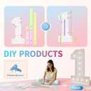 imprsv 4FT Marquee Numbers 26,DIY Light Up Numbers for 26th Birthday Decorations, Party Decorations,Anniversary Party Decor,Mosaic Number for Balloons Number 26,Pre-Cut Foam Board Kit