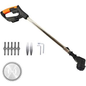 1500W Portable Lawn Trimmer, Electric Stringless Weed Wacker, 90 Adjustable Head Angle, Stingless Lightweight Grass Weedeater Blades for Dense Weeds and Garden Yard Trimming (Black(1500 W))