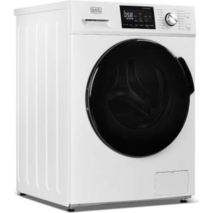 BLACK+DECKER Front Load Washer, 2.7 Cu. Ft. Compact Washing Machine with LED Display & 16 Cycles