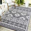 YONILE Outdoor Rug 9x12 ft Waterproof, Reversible Outdoor Plastic Straw Rug for Patios Clearance, Outdoor Area Rug Carpet RV Mat for Camping Backyard Deck Porch