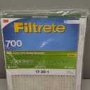 Filtrete 17x20x1 AC Furnace Air Filter, MPR 700, MERV 8, Tough on Pollen, Easy on Airflow, 3-Month Pleated 1-Inch Electrostatic Air Cleaning Filter, 2-Pack (Actual Size 16.69 x 19.69 x 0.81 in)
