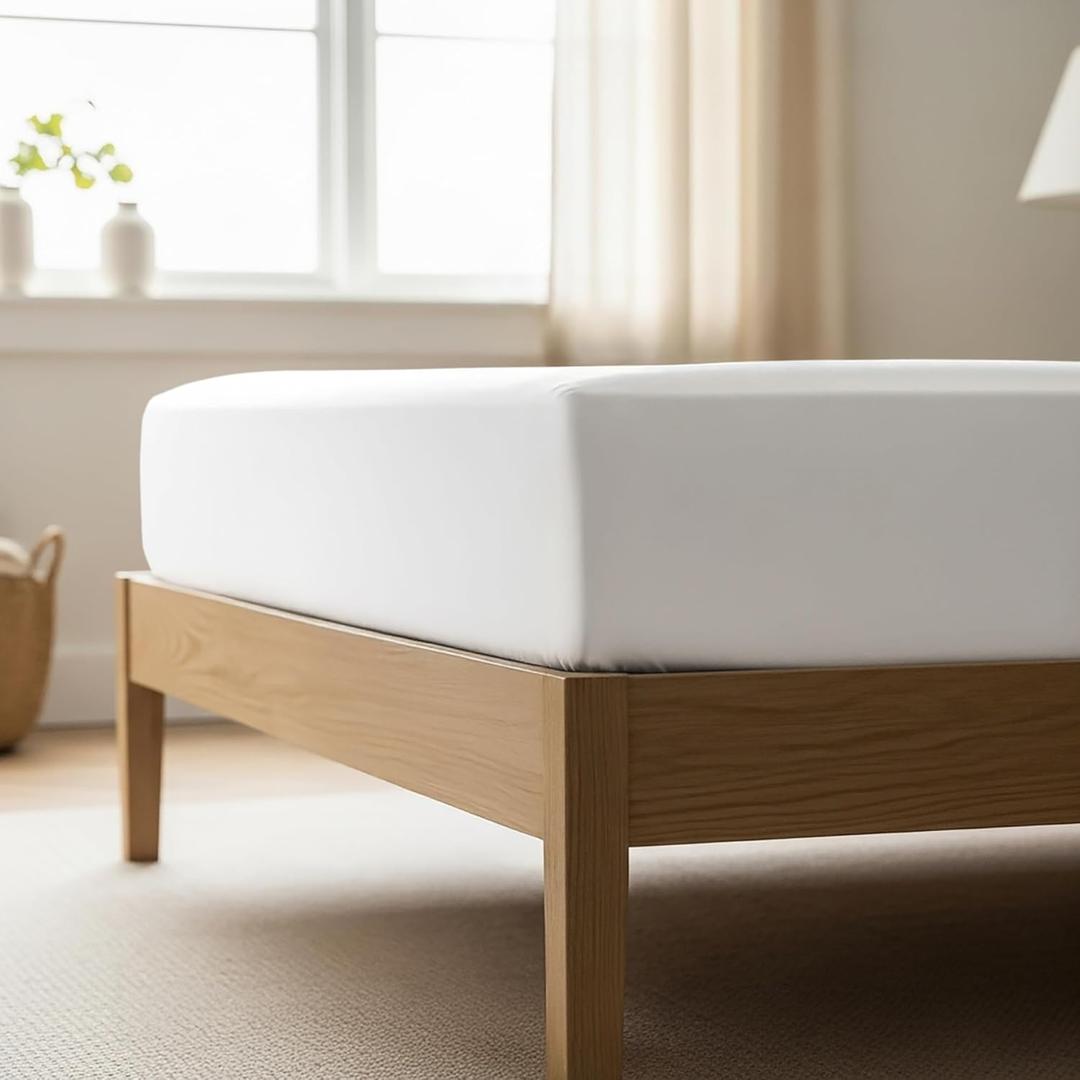 Mellanni King Fitted Sheet - Iconic Collection Bedding Sheets with up to 16 inch Deep Pocket - Soft & Cooling - Fade & Stain Resistant - 1 PC (King, White)