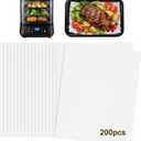 200PCS Air Fryer Parchment Paper Liners For Chefman 12-Quart 6-in-1 Oven | Pre-Cut Baking Paper, Nonstick Disposable Sheets for Cooking, Grilling & Steaming