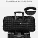 Quilted Travel Duffle Bag for Women Medium Weekender Bag Puffer Overnight Bag Large Soft Puffy Duffel Bag Carry-On Gym Bag Lightweight Personal Item Travel Bag for Trips Business Sport Airplane
