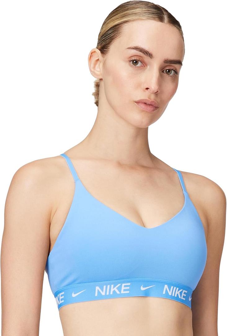 Nike Women's Indy Sports Bra (Light Support) (Blue, M)
