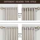100% Blackout Ivory Off White polyester Velvet Curtains 96 inch Long for Living Room, Set of 2 Panels Liner Rod Pocket Back Tab Thermal Window Drapes Room Darkening Heavy Decorative Curtain for Bedroom