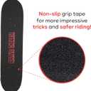 Voyager Skateboard with Printed Graphic Grip Tape - Great for Kids and Teens, Cruiser Skateboard with ABEC 5 Bearings, Durable Deck, Smooth Wheels, Monster Jam