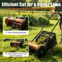 Zoryx 14-Inch 5-Blade Push Reel Lawn Mower, Manual Reel Walk Behind Mower with 5-Position Height Adjustment, Alloy Steel Blades, Quiet, Lightweight, Motorless for Small Yard