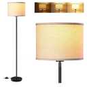 Modern Floor Lamps for Living Room Bedroom, Small Standing Lamp with Lampshade, Simple 58" Tall Lamp, Foot Pedal Switch, Black Floor Lamp for Office/Classroom/Kids Room (Bulbs Not Including)