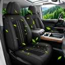 Custom Breathable Ice Silk Full Set Seat Covers for Chevy Silverado GMC Sierra 2007-2026 1500 2500HD 3500HD Z71 Trail Boss Denali LTZ High Country Crew Double Extended Cab Protector Black