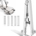 Watch Spring Plier Tool Kit Watch Band Pliers with 10 Tips Pin Bar Tweezers Tool for Disassembling and Replacing Watch Wristbands (Silver)