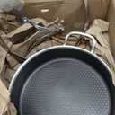 Saute Pan,Hybrid Non Stick 5 Quart Everyday Braiser pan,Chicken Fryer, PFOA Free Cookware,12 inch Deep Frying Pans with Lid,Dishwasher and Oven Safe,Works on Induction,Ceramic and Gas Cooktops