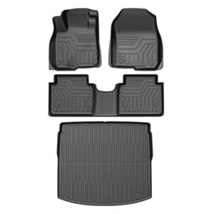 Mixsuper CRV Floor mats-Floor Mat & Cargo Liner for Honda CR-V CRV 2017-2022 (NOT for Hybrid),All Weather TPE Rubber Floor Liners Protection for CRV Accessories,Full Set Anti-Slip Car Mats,Black