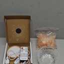 Himalayan Salt Lamp, Pink, Wooden Base, 10 Levels of Light Intensity Adjustment, USB Plug