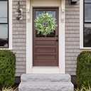 Door Wreath Green Eucalyptus for Front Door Wreaths Spring Summer Olive Wreath Artificial Leaves Mixed Berry Wreaths for All Season Home Farmhouse Porch Year Round Outdoor Wall Decorating,18-20 Inch