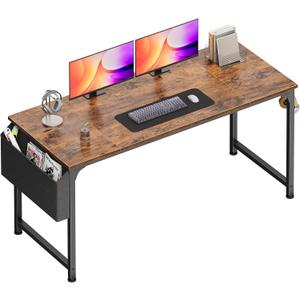 PRAISUN 55'' Computer Desk with Fabric Storage Bag