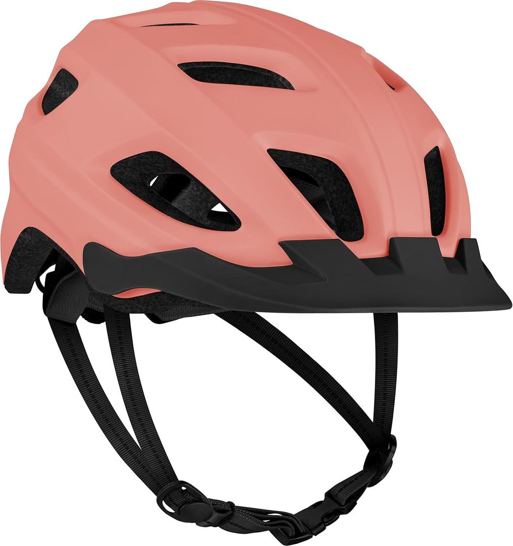 Retrospec Lennon Adult Bike Helmet with LED Safety Light Adjustable Dial & Removable Visor - Adjustable Bicycle Cycling Helmet for Men & Women, One Size