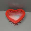 Cholemy 6 Pcs Heart Shaped Boxes with Clear Window Valentines Day Gift Boxes Nesting Heart Platic Storage Containers for DIY Projects Presents Candy Jewelry Mother's Day Gifts Exchange (Red)