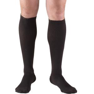 Truform Compression Socks, 20-30 mmHg, Men's Dress Socks, Knee High Over Calf Length, Black, X-Large, 1944BL-XL