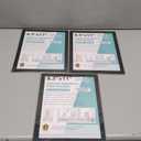 8.5" x 11" Acrylic Sign Holder Wall Mount, Self-Adhesive Magnetic Display Frame with Nano Tape and Strong Magnetic Border for Wall, Door, Glass, Home, Store, Office (Black, 3Pack)