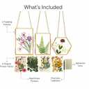 Relaxing Garden Pressed Flower Craft Kit for Adults & Women, DIY Floating Double Glass Frame Kit with Real Dried Flowers, Handmade Gift Art Project for Home Dcor, Keepsake & Creative Crafts