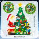 DIY Felt Christmas Tree for Toddlers, 3.2Ft Montessori Felt Christmas Trees Set with Ornaments, Toddler Felt ChristmasTree with Lights Gifts Party Supplies, DIY Wall Xmas Tree Christmas Decorations