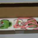 Merry Christmas Mini Coffee Mug Set of 3, Xmas Stink Stank Stunk Santa Hat Green 5 oz Mini Coffee Cups Tiered Tray Decor, Hohoho Funny Holiday Kitchen Coffee Bar Decorations Housewarming Gift