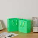 2 x Pikalon 6 pcs Neon Green Gift Bags with Handles, Large 9.84"x4.33"x14.17" Bright Color Gift Wrap Paper Bag Party Favor Bag Boutique Retail Bags for Wedding Birthday Baby Shower Wedding Welcome Party Supplies (Green, 9.84x4.33x14.17 Inches)