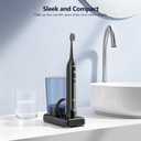 Electric Toothbrush with Water Flosser Combo for Teeth Brushing & Flossing, Sonic Electric Toothbrush for Adults, Cordless Water Flosser for Home & Travel, Portable Travel Case Included