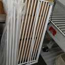 51'' Extra Tall Cat Gate for Doorways 30-40.9'' Wide, Climb Proof Pet Dog Gates for Kitten Dogs, Pressure Mounted No Drilling Cats Fence Barrier White