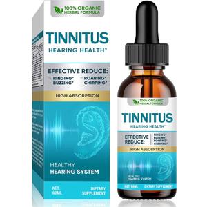 Tinnitus Relief for Ringing Ears, Natural Tinnitus Support Drops, Effective Support for Men & Women
