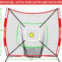 ZONLOLO 6x6ft Portable Baseball & Softball Net for Hitting and Pitching, with Sturdy Bow Frame and Carry Bag, Special Circular Target and Strike Zone for Accurate Throwing Practice, Great for Kids