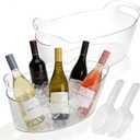 2 PCS Ice Buckets for Parties, 6.5L Large Ice Bucket, 1.7 Gallon Champagne Bucket with 2 Scoops, Beverage Tub Mimosa Bar Supplies for Champagne, Beer, Cocktail