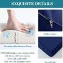 Outdoor Chair Cushions 22x22 Inch, Waterproof Fade Resistant Deep Seat and Backrest Cushion Set for Patio Furniture, Navy, 1 Set