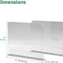 Bee Neat Closet Organization with Acrylic Clear Shelf Dividers - Closet Shelf Organizer for Clothes, Towels, Sweaters, Purses, and Books - Shelf Separators - 2 Pack (8" Tall 11 " Deep)