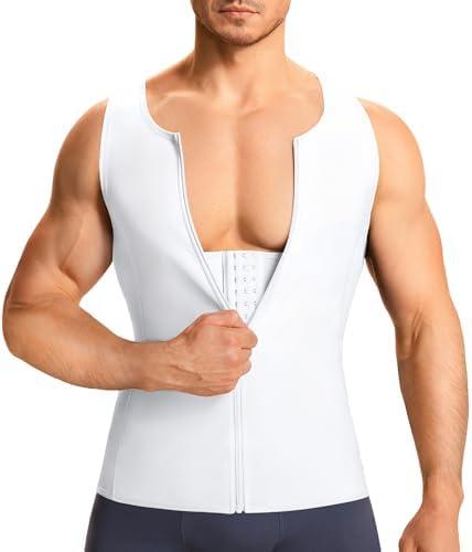 TAILONG Men Compression Shirt for Body Slimming Tank Top Shaper Tight Undershirt Tummy Control Girdle XL