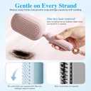 Retractable Cushion Massage Comb BrushRetractable Hair BrushAnti Static Self Cleaning Hair Brush For Women And Men, Anti Static Pull Ring Air Cushion Massage Brush (Blue)