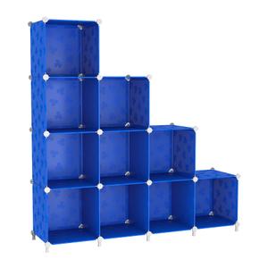 UNKU 16 Cube Storage Organizer, Closet Organizer Storage Shelves,Blue