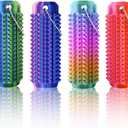 Little Ouchies Pain Fidget (4PCS), Pain Stim Fidget Toy for Adults & Teens, 3D Printed Spiky Grippie Stim Keychain, Sensory Toy for Stress Relief & Focus, Office Workers Novelty Gifts for Men (Laser)