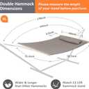 SUNCREAT Hammocks Replacement Hammock for Stand, 475 lbs Capacity, Brown
