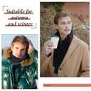 HooLing 3 Pcs Winter Scarf for Men Soft Warm Wool Scarves 71 x 12.6 Inches Blend Classic Plaid Men's Neck Wear