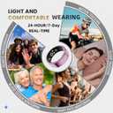 Smart Ring for Women Men, Health Fitness Tracker Ring, IP68 Waterproof Rings, Sleep Ring with Charging Case and Ring Protector, Remote Photography, Family Care, No App Fees(Lavender Pink, 8#)