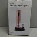 Secura Electric Wine Opener, Automatic Electric Wine Bottle Corkscrew Opener with Foil Cutter, Rechargeable (Rose Gold)