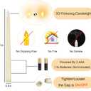50 Pack Flameless Taper Candles, 11 Inch Battery Operated LED Taper Candles Flickering Electric Led Candlesticks for Wedding Party Church Christmas Centerpiece, No Batteries, Ivory (50)