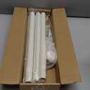 Heavy Duty Curtain Rods for Windows 48 to 84 Inches, White Adjustable Curtain Rods with Diamond Finials for Bedroom, Living Room, Patio, Kitchen, Farmhouse