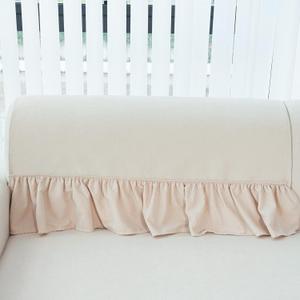 MDSASFD Pet Couch Covers for Sofa, Dog Couch Cover Washable, Cat Couch Protector Non-Slip, Pet Sectional Sofa Covers with Skirt, Sofa Cover for Arm&Backrest(1pc/Beige White/27.5"[27.5"+7.8" Skirt])