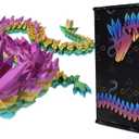 3D Printed 24inch Crystal Dragon Christmas Fidget Toy Gifts for Adults Easter Basket Stuffers24" Crystal Dragon