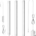 ASOKO Dimmable LED Under Cabinet Lighting Cold White 5000K, 3 Pack 12 inch Linkable Led Under Counter Lights for Kitchen, Shelf, Workbench, Cupboard Lighting, Upgrade UL Listed Plug 24V