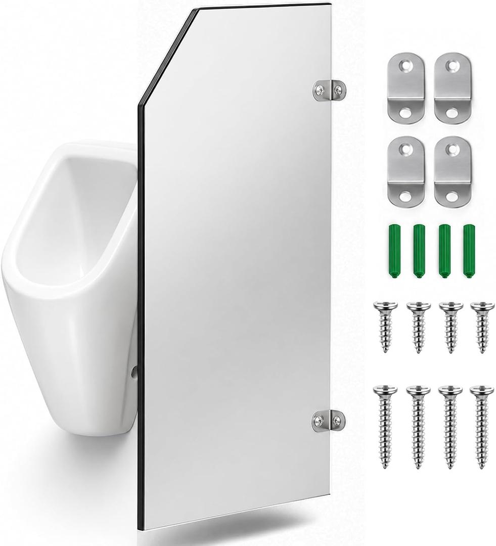CHONOVO Urinal Partition Wall Mounted, Grey 35.4x15.7in